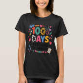 Funny School Nurse 100 Days Patching Tiny Humans I T-shirt (Voorkant)
