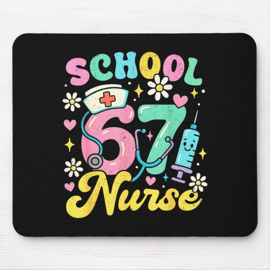 Funny School Nurse 67 Cute Medical Meme Design  Muismat (Voorkant)