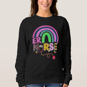 Funny School Nurse Bunny Nursing Rainbow Easter Ch Trui