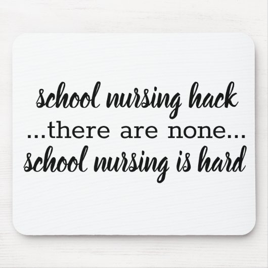 Funny School Nurse Quote Muismat (Voorkant)