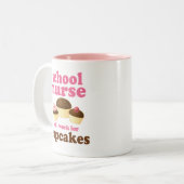 Funny School Nurse Tweekleurige Koffiemok (Voorkant links)