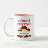 Funny School Nurse Tweekleurige Koffiemok (Links)