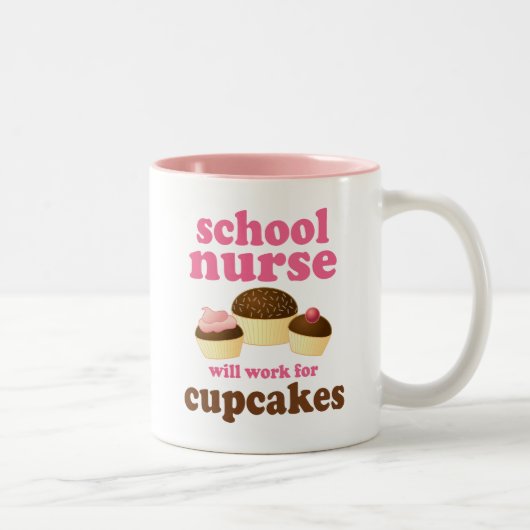 Funny School Nurse Tweekleurige Koffiemok (Rechts)