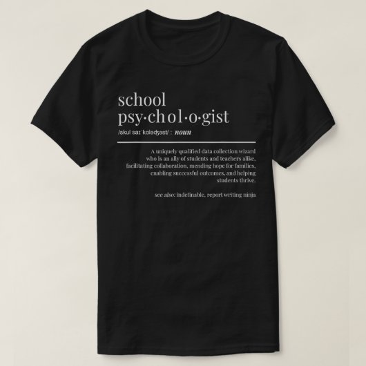 Funny School Psychologist Gifts for NCSP T-shirt (Design voorkant)
