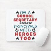 Funny School Secretary Heroes Appreciation Muismat (Met muis)
