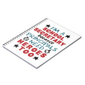 Funny School Secretary Heroes Appreciation Notitieboek (Linkerzijde)