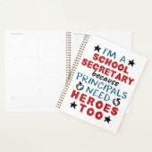 Funny School Secretary Heroes Appreciation Planner (Display)