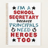 Funny School Secretary Heroes Appreciation Planner (Voorkant)