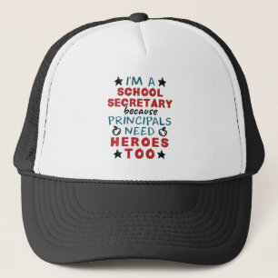 Funny School Secretary Heroes Appreciation Trucker Pet