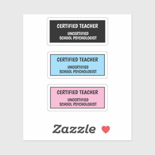 Funny School Teacher Life  Sticker (Vel)