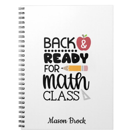 Funny school wiskunde student Notitieboek (Voorkant)