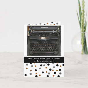 Funny  schrijfmachine-briefkaart kaart