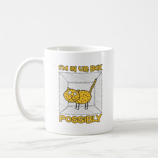Funny Schrodinger's Cat Lolcat Coffee Cup Koffiemok (Links)
