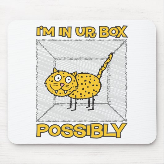 Funny Schrodinger's Cat Lolcat Mousepad Muismat (Voorkant)