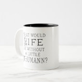 Funny Schumann Music Quote Tweekleurige Koffiemok (Voorkant links)