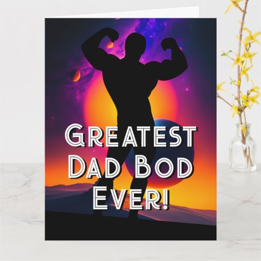 Funny Sci Fi papa Bod zet haar aan Kaart (Gele Bloem)