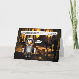 Funny Sci-Fi Twist over Tom het Turks Deel 2 Feestdagen Kaart