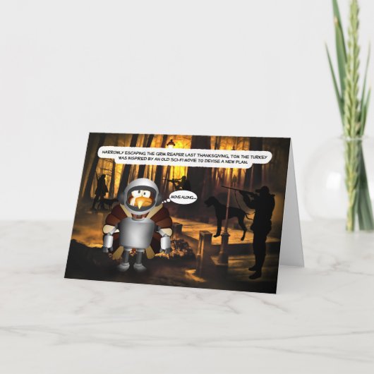 Funny Sci-Fi Twist over Tom het Turks Deel 2 Feestdagen Kaart (Voorkant)