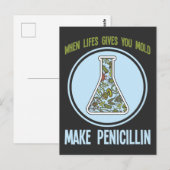 Funny Science Bacteria Humor Mold Make Penicillin Briefkaart (Voorkant / Achterkant)