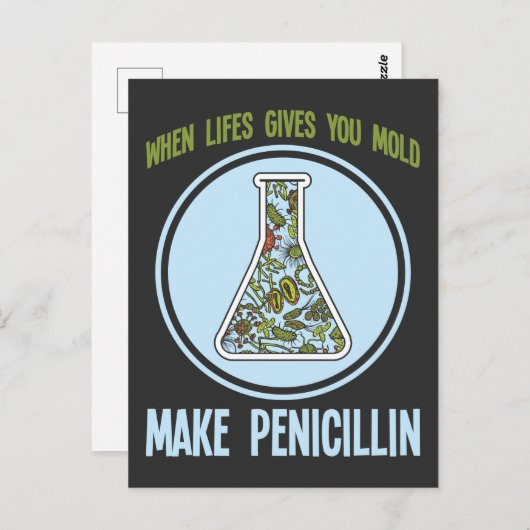 Funny Science Bacteria Humor Mold Make Penicillin Briefkaart (Voorkant / Achterkant)