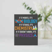 Funny Science Biology Chemistry Physics Teacher Briefkaart (Staand voorkant)