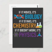 Funny Science Biology Chemistry Physics Teacher Briefkaart (Voorkant / Achterkant)