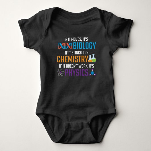 Funny Science Biology Chemistry Physics Teacher Romper (Voorkant)