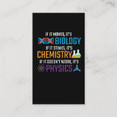 Funny Science Biology Chemistry Physics Teacher Visitekaartje (Voorkant)