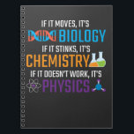 Funny Science Biology Physics Teacher Notitieboek<br><div class="desc">Als het beweegt,  is het biologie,  als het stinkt,  chemie,  als het niet werkt,  is het natuurkunde. Grappig science Gift for Scientist Teacher. Ideaal voor school,  klas en kantoor.</div>