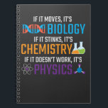 Funny Science Biology Physics Teacher Notitieboek<br><div class="desc">Als het beweegt,  is het biologie,  als het stinkt,  chemie,  als het niet werkt,  is het natuurkunde. Grappig science Gift for Scientist Teacher. Ideaal voor school,  klas en kantoor.</div>