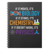 Funny Science Biology Physics Teacher Notitieboek (Voorkant)