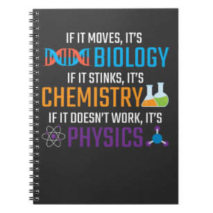 Funny Science Biology Physics Teacher Notitieboek