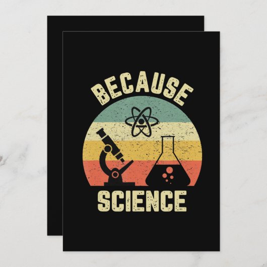Funny Science Biology Physics Want Wetenschap Feestdagenkaart (Voorkant / Achterkant)