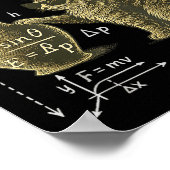 Funny Science Cat Physics What Cats Think Gift Men Poster (Hoek)