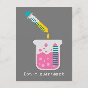 Funny Science chemistry reageert niet te veel. Briefkaart