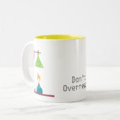 Funny Science chemistry reageert niet te veel. Tweekleurige Koffiemok (Voorkant links)