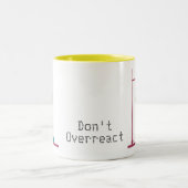 Funny Science chemistry reageert niet te veel. Tweekleurige Koffiemok (Center)