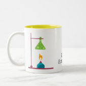 Funny Science chemistry reageert niet te veel. Tweekleurige Koffiemok (Links)