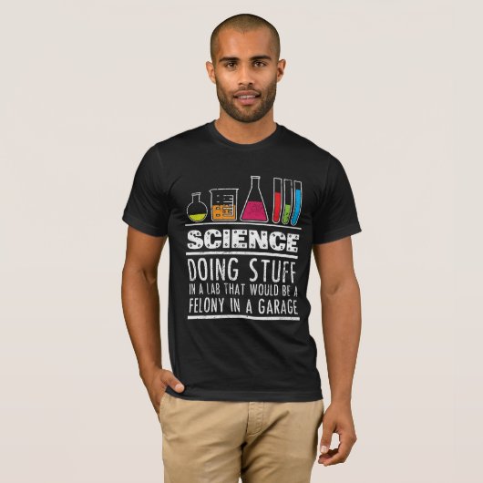 Funny Science Chemistry T Shirt for Nerds (Voorkant volledig)