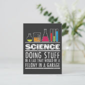 Funny Science Chemistry T Shirt for Nerds Briefkaart (Staand voorkant)