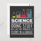 Funny Science Chemistry T Shirt for Nerds Briefkaart (Voorkant / Achterkant)
