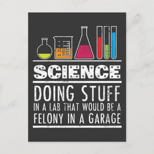 Funny Science Chemistry T Shirt for Nerds Briefkaart (Voorkant)