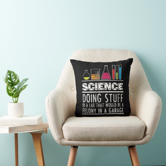 Funny Science Chemistry T Shirt for Nerds Kussen (Stoel)