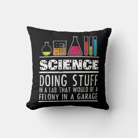 Funny Science Chemistry T Shirt for Nerds Kussen (Voorkant)