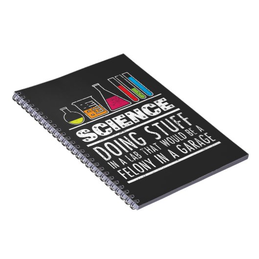 Funny Science Chemistry T Shirt for Nerds Notitieboek (Rechterzijde)