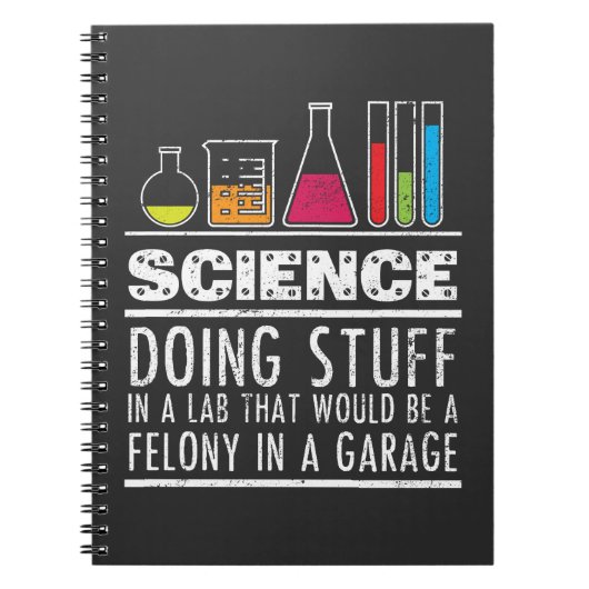 Funny Science Chemistry T Shirt for Nerds Notitieboek (Voorkant)