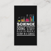 Funny Science Chemistry T Shirt for Nerds Visitekaartje (Voorkant)