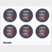 Funny Science Chemistry Universe made of Morons Ronde Sticker (Vel)