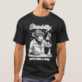 Funny Science Chimp T-shirt – Lab Monkey Joke T-sh (Voorkant)