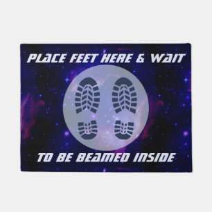 Funny Science Fiction Outer Space Beamed Inside Deurmat